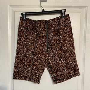 Free people Leopard bike shorts